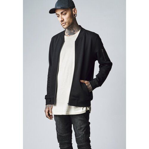 Urban Classics Sweat Bomber Jacket Black Cene