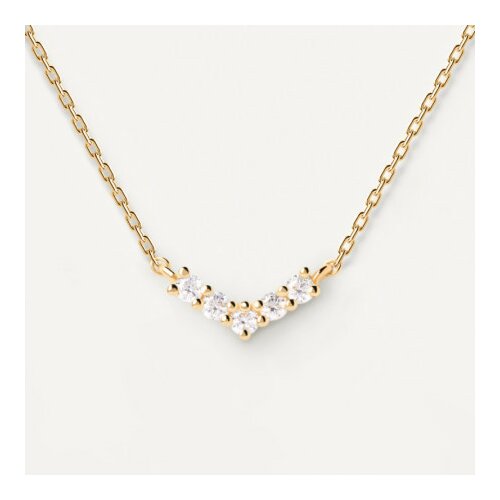 PD Paola mini crown zlatna ogrlica sa pozlatom 18k ( co01-485-u ) Slike