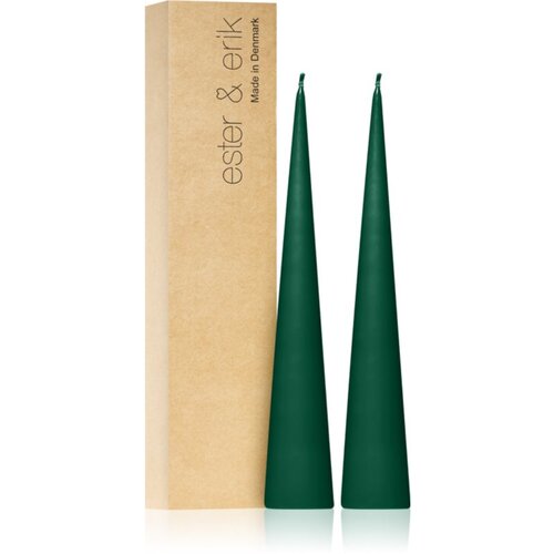 ester & erik cone candles marble green (no. 58) sveča 2x25 cm Cene
