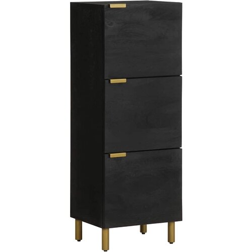  Visoka komoda crna 40 x 33 x 110 cm od konstruiranog drva Cijene