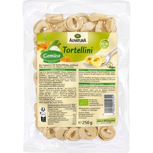 Alnatura Bio tortelini z zelenjavo - 250 g Cene