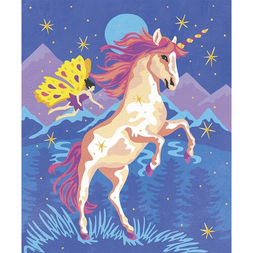 Janod bojanka po brojevima sa bojama na bazi vode unicorns Slike