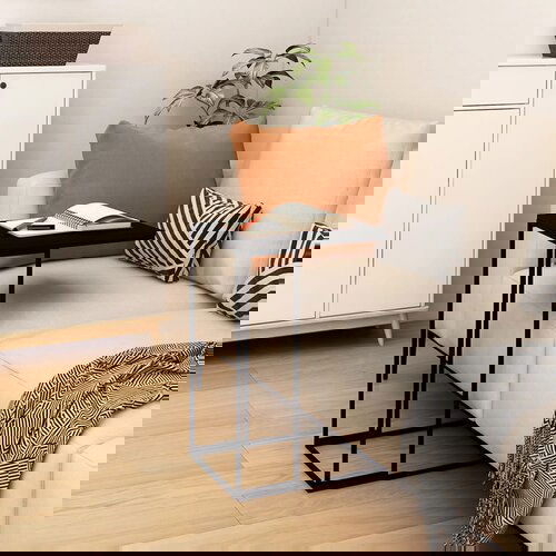 vidaXL Stranska mizica črna 40x30x59 cm konstruiran les Cene