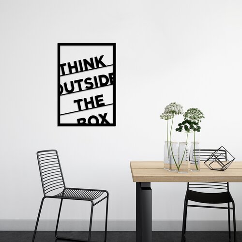 Wallity zidna dekoracija Think Outside The Box, 50x70 cm, 1.5 mm, Crna Cene