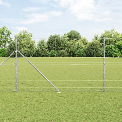 VidaXL Ograda na polju 1,5x50 m Galvanizirana čelika Slike