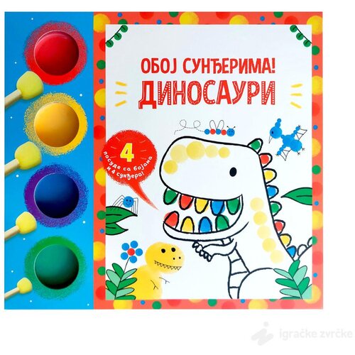 VULKAN Knjige za decu i bebe Oboj sunđerima! - Dinosauri Slike
