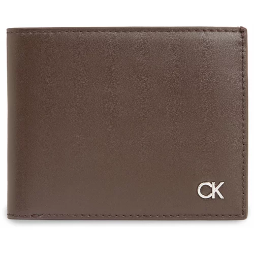 Calvin Klein Velika moška denarnica Metal Ck K50K511692 Dark Brown Slg BAW