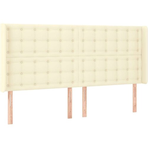  Box spring s madracem LED krem 180x200cm od umjetne kože Slike