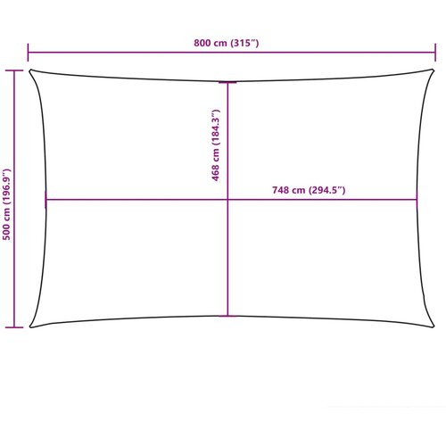  Jedro protiv sunca od tkanine pravokutno 5 x 8 m narančasto Slike