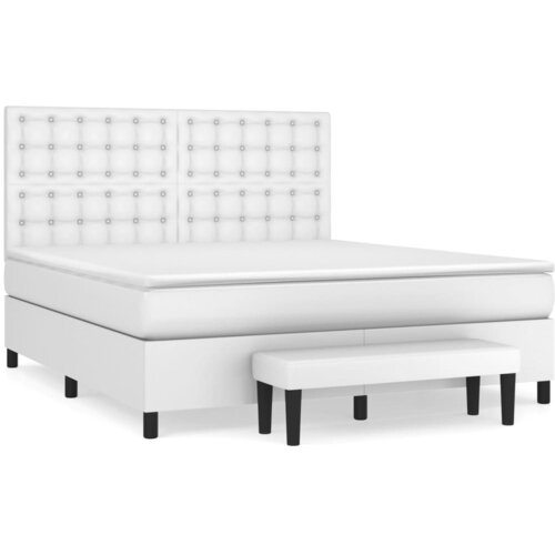 vidaXL Krevet s oprugama i madracem bijeli 180x200 cm umjetna koža Cijene