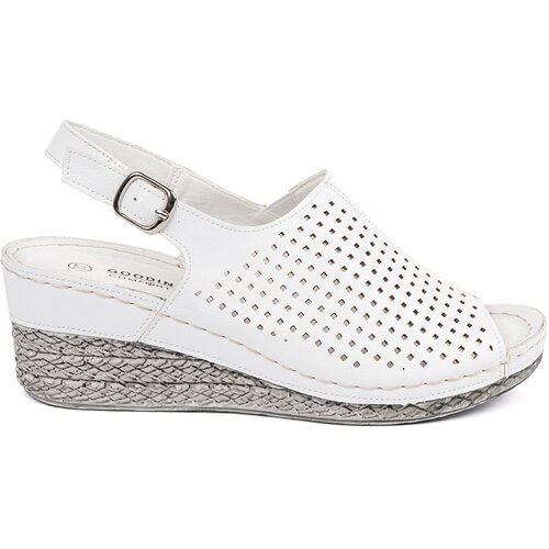 GOODIN White wedge sandals Slike