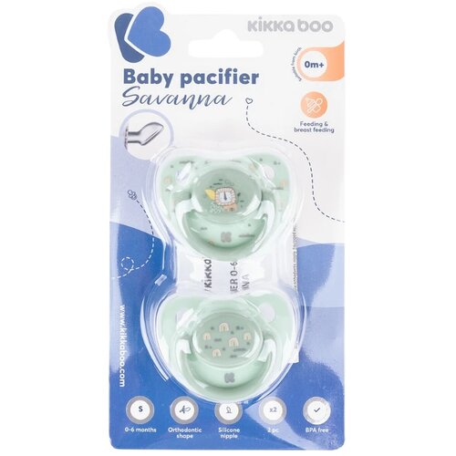 Kikka Boo varalica 0-6m Savanna 2pcs mint ( KKB11043 ) Slike