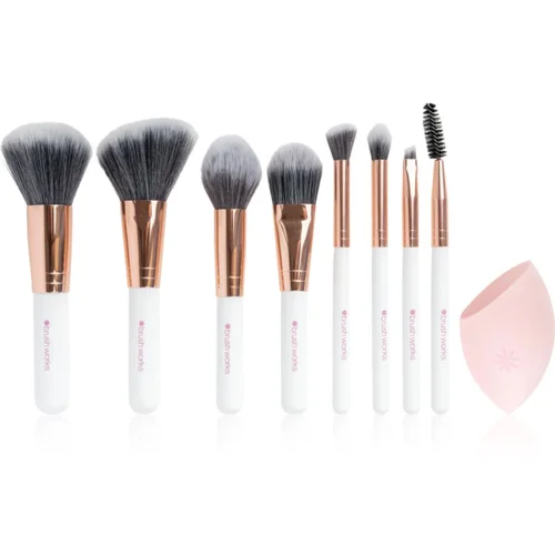 Brushworks Exclusive Makeup Brush and Sponge Set set čopičev