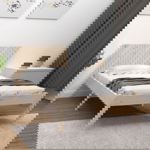 The Living Store Posteljni okvir iz trdne borovine 100x200 cm - Posteljni Okvir, (21526866) Slike