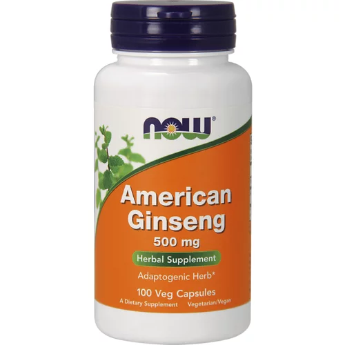Now Foods Ameriški Ginseng NOW, 500 mg (100 kapsul)