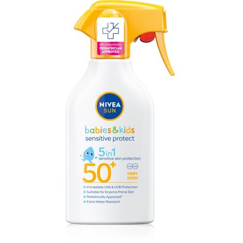 Nivea Sun Babies & Kids Sensitive Protect Spray SPF50+ sprej za za&scaron;titu od sunca za osjetljivu kožu 270 ml Cijene