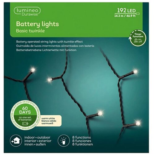  Led novogodi&amp;scaron;nje lampice baterija 8 funkcija Multi L1430cm Lumineo 497166 Slike
