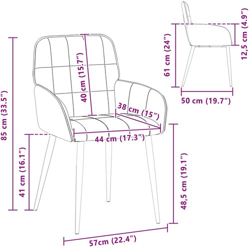  Trpezarijske stolice 4 pcs Bar&amp;scaron;un Crna 57 x 50 x 85 cm Slike