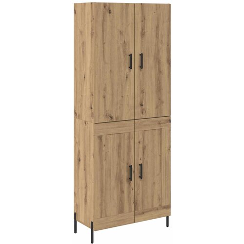 vidaXL Visok predalnik Umetni hrast 69,5 x 34 x 180 cm Konstruiran les, (5000108224) Cene
