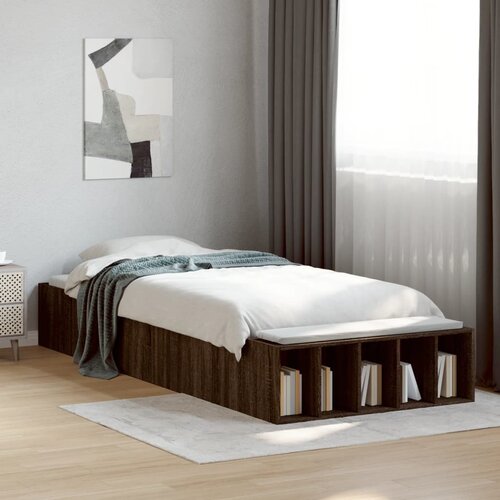 Furnova Posteljni okvir rjav hrast 100x200 cm inženirski les, (21937648) Slike