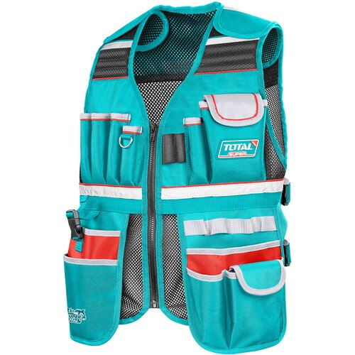 TOTAL TOOLS Prsluk za alat,48x60x3cm,17 džepova TTVT16025 Slike