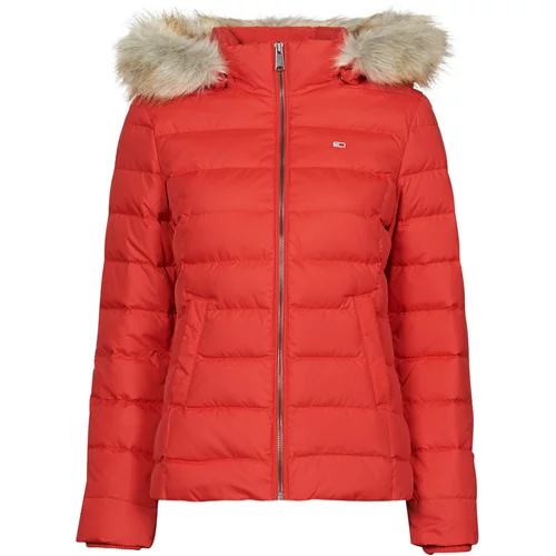Tommy Jeans tjw basic hooded down jacket red
