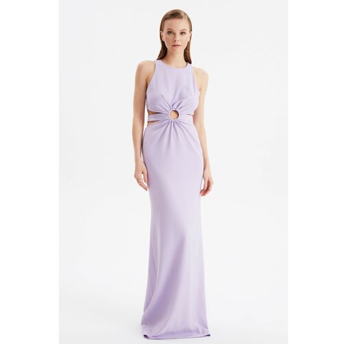 Trendyol Lilac Accessory Detaljna večernja haljina & Maturska haljina siva | ljubičasta Slike