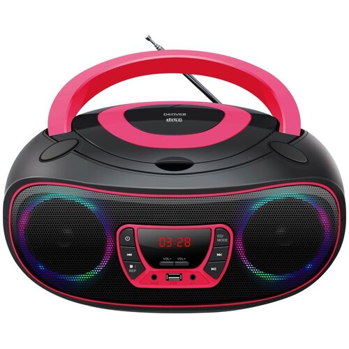 Denver UKW CD radio TCL-212BT AUX, CD, USB, Bluetooth Svjetlo raspoloženja Ružičasta Cijene