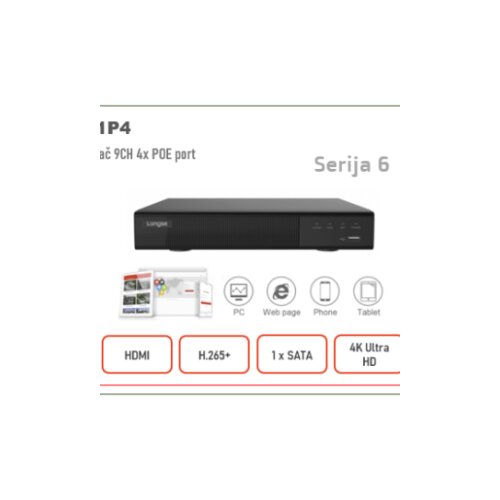 IP SNIMAČ 9CH / 4CH POE H.265 4K Serija 6 Cijene
