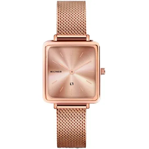 MILLNER Women's watch with stainless steel belt in pink-gold Royal