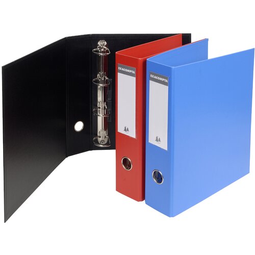 Exacompta PVC obročast registrator, 4D obročni mehanizem, DIN A4, črn, (21651373) Slike