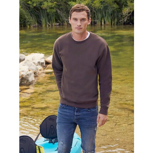 Fruit Of The Loom Dark Grey Men's Sweatshirt Set-in Sweat Cene