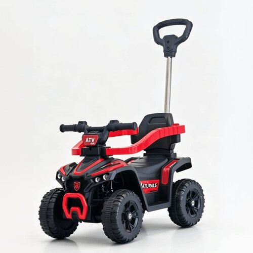  Kvad guralica za decu sa ručkom 2u1 ATV- Crvena Slike