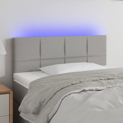  LED uzglavlje svjetlosivo 80 x 5 x 78/88 cm od tkanine Cene