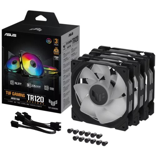 Asus tuf gaming TR120 argb reverse black 3IN1 ventilator Cene