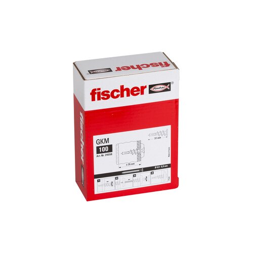 Fischer Umetci za gips ploču GKM, 24556, metalni, bez vijka, 100 komada Cijene