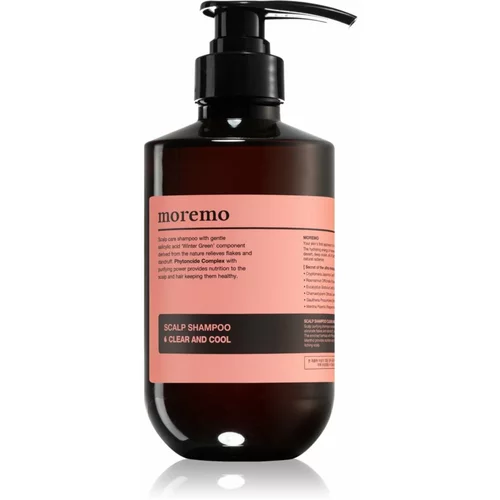 MOREMO Scalp Shampoo Clear And Cool globinsko čistilni šampon proti prhljaju 500 ml