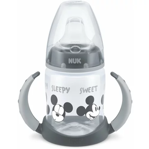 Nuk First Choice Mickey Mouse šalica za učenje pijenja s ručkama 6m+ Grey 150 ml