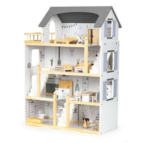 ECO TOYS Drvena kućica za lutke/ 18 dodataka Cene