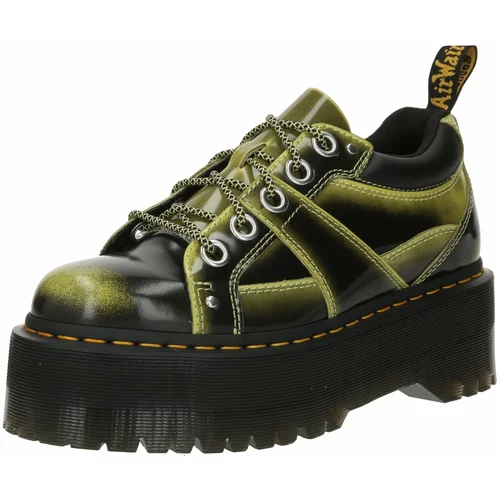 Dr. Martens Cipele na vezanje '5i Quad Max' zelena / crna