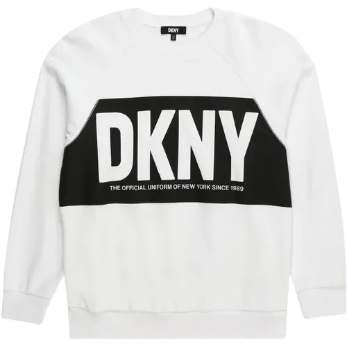 Dkny Sweater majica crna / bijela