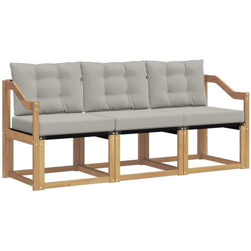 vidaXL Zunanja garnitura za sedenje 3 pcs Bela in svetlo siva, (5000282556) Cene