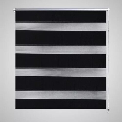 VidaXL Črtasti Zebra Rolo / Senčilo velikost 90 x 150 cm Črna barva Slike