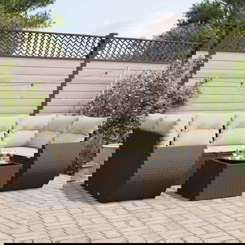  7-dijelni set vrtnih sofa od poliratana s jastucima smeđi Cijene