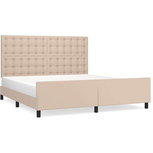  Okvir za krevet s uzglavljem cappuccina 180x200 cm umjetne koža Slike