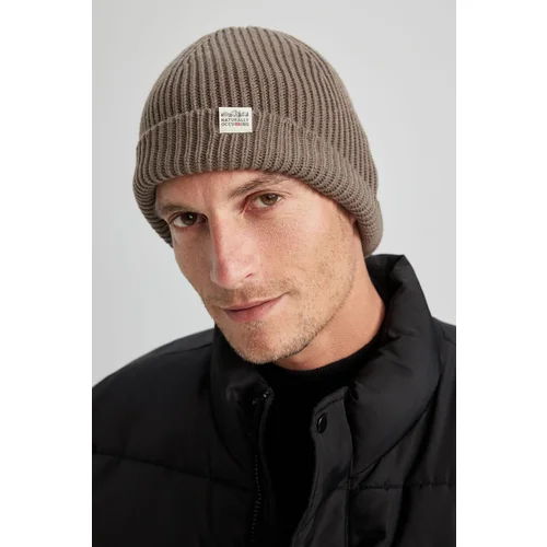 Defacto Men's Woven Labeled Beret