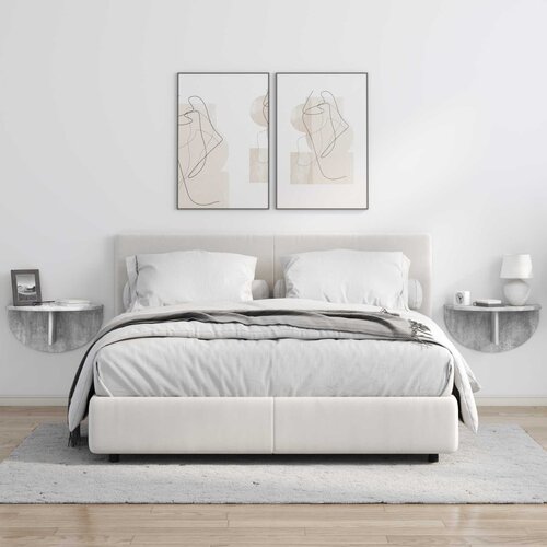  Polica na zidu Zidne 2 pcs Betonski sivi 48 x 24 x 24 cm Slike