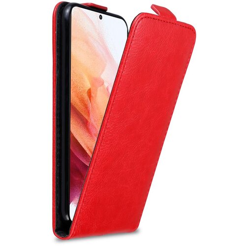 Cadorabo Ohi&scaron;je, združljivo z Samsung Galaxy S21 5G v rdeče jabolko - Za&scaron;čitni ovitek v obliki flipa z magnetnim zapiranjem, (20559132) Cene