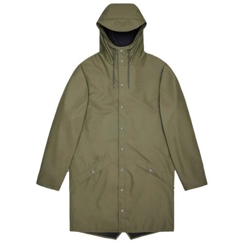Rains Vetrovke LONG JACKET W3 Zelena Slike