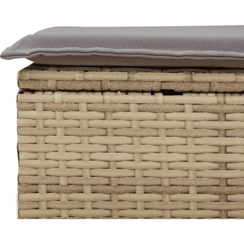  7-dijelni set vrtnih sofa od poliratana s jastucima bež 62 x 62 x 69 cm Slike